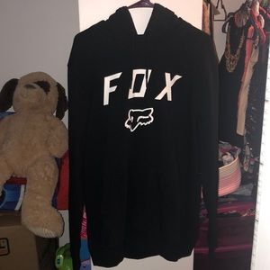 NWT black large FOX hoodie sweatshirt
